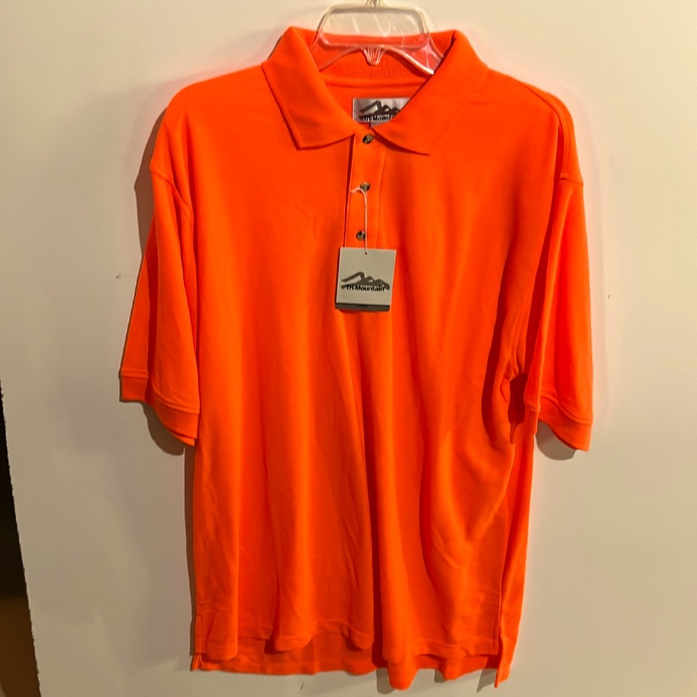 TriMountain Polo Shirt, Safety Orange, Size Large, NWT